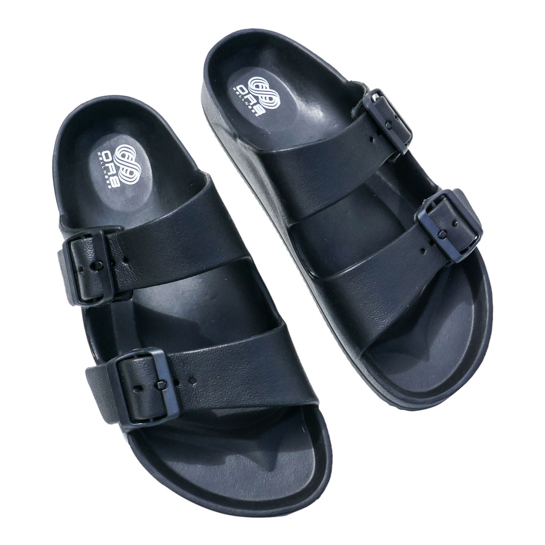 Black arch support sandals - brewlader