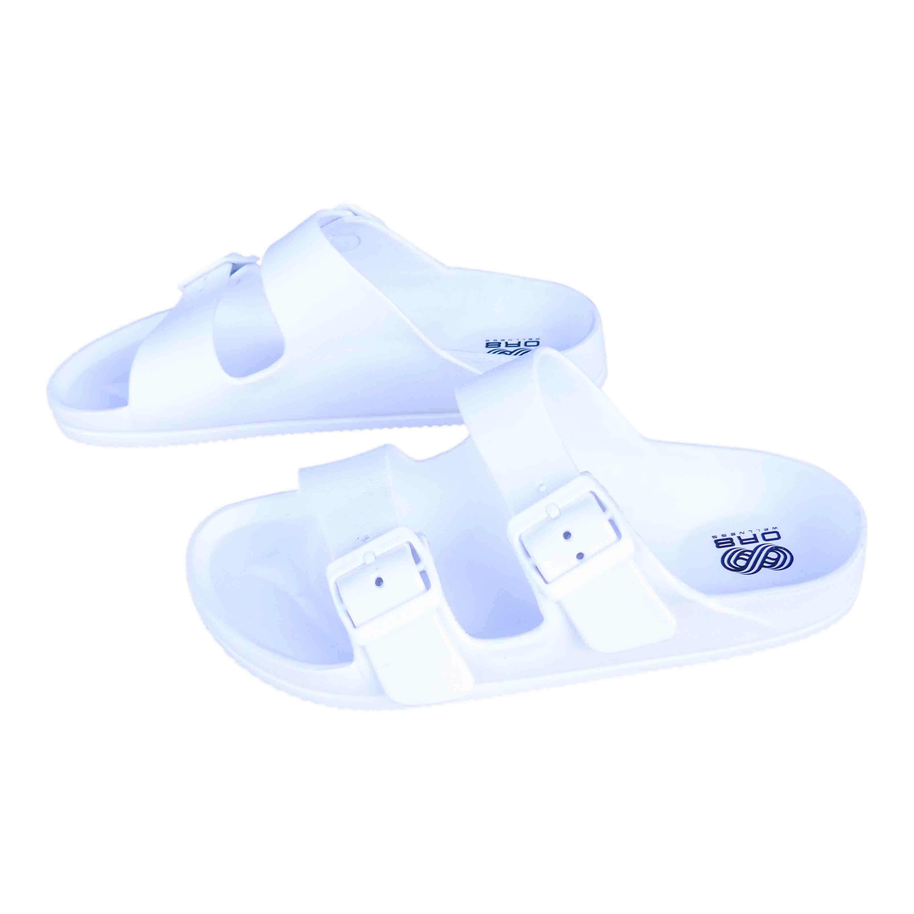 OR8 NEW BEACH SANDAL WITH ARCH SUPPORT WHITE SIDE PAIR